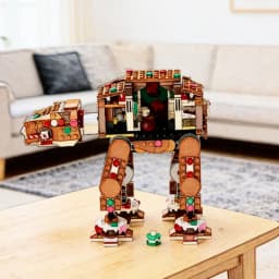 2026 New 697pcs At-at Motorized Walker Building Block Interstellar Conflict Ginger Bread Model Toy Birthday Christmas Gifts