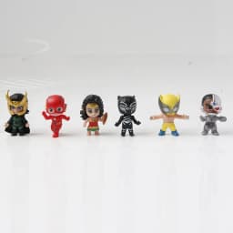 12 Pcs/Set Q Mini Super Hero Figures Decoration Action Figure Toys Superhero Model Capsule Toys Christmas Gifts