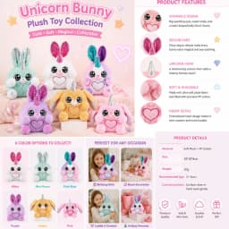 Zuru Rainocorns Bunnycorn Surprise Rabbit Family Pet Blind Box Doll Toy Christmas Gift