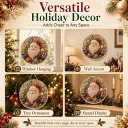 20X20CM Diamond Painting 3d Mixed-sized Pearl Beads Christmas Pearl Suncatcher Kit For Diy Craft Metal Chain Festive Wall Decor
