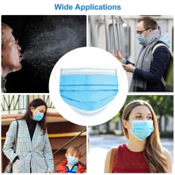 100/50Pcs Three-Layer Protective Filter Disposable Masks, Breathable and Comfortable, with Elastic Ear Loops and Nose Bridge Clip - Affordable Bulk Purchase for Home Use, Suitable for Travel, Outdoor Activities, Christmas, Halloween, Daily Wear, Office Use