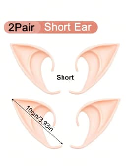 1/2/4Pairs Cosplay Fairy Pixie Elf Ears,Anime Party Dress Up Costume Masquerade Accessory, Halloween Christmas Party Photo Props