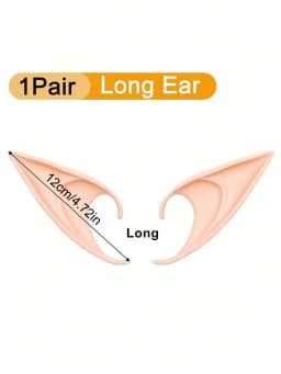 1/2/4Pairs Cosplay Fairy Pixie Elf Ears,Anime Party Dress Up Costume Masquerade Accessory, Halloween Christmas Party Photo Props