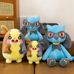 Japanese Anime Pokemon Morpeko Lucario Riolu Plushies Cute Soft Gifts Stuffed Toys Morpeko Birthday Christmas Gift for Children