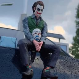 New Joker Heath Ledger Action Figures Car Roof Decoration Portable Wild Mask Statue Model Car Doll Toy Collection Christmas Gift