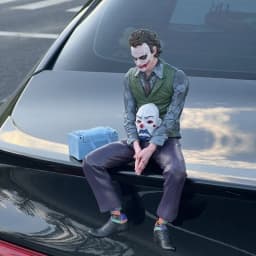 New Joker Heath Ledger Action Figures Car Roof Decoration Portable Wild Mask Statue Model Car Doll Toy Collection Christmas Gift