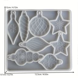 1 DIY Christmas Star and Snowflake Silicone Mold for Painted Hanging Ornaments - Conch and Starfish Plaster Diffuser Stone