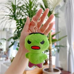 Genuine Marvel Spider-Man Superman Captain America Plush Keychains Small Pendant Hangings Key Ring Christmas Birthday Gifts