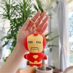 Genuine Marvel Spider-Man Superman Captain America Plush Keychains Small Pendant Hangings Key Ring Christmas Birthday Gifts