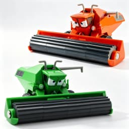 @HOT #2026 Pixar Cars 2 PCS Lightning McQueen Frank Harvester Fillmore 13CM 1:55 Metal Model Racing Car Toys Christmas Gifts