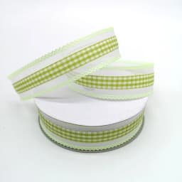 5 yards 1" 25mm Ribbon Wedding Party Decoration Plaid Organza Gift Wrapping Hair Bows DIY Christmas