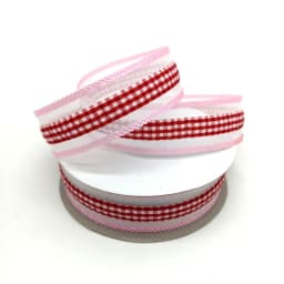 5 yards 1" 25mm Ribbon Wedding Party Decoration Plaid Organza Gift Wrapping Hair Bows DIY Christmas