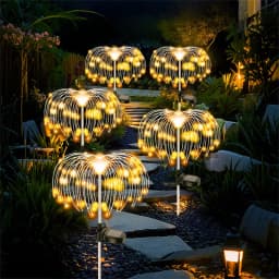 Solar Fairy Garden Lights Outdoor Waterproof Firework Lights for Yard Patio Walkway Pathway Party Christmas Balcony Decorative