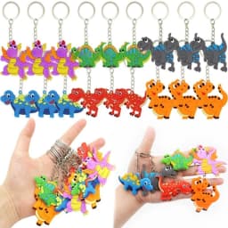 10-50 Pcs Cute Cartoon Dinosaur Keychain for Children's Birthday Kindergarten Party Home Gift Prize Carnival Christmas Gift Bag