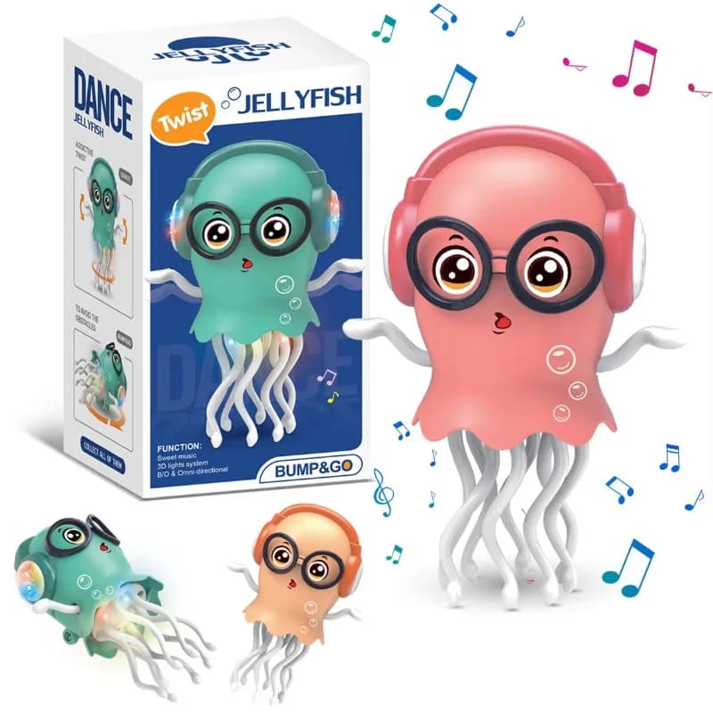 Kids Electric Dancing Octopus Toys Auto Sensing Avoiding Obstacles Crawling Electronic Magical Dance Jellyfish Christmas Gifts