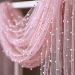 Pearl Tablecloth Bulk Table Runner Pearl Veil Lace Tulle Fabrics perfect for wedding parties and events, and an ideal Christmas