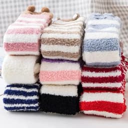 Striped Long Socks Womens Panda Cat Winter Warm Ladies Girls Black White Funny Over Above Knee Thigh High Stockings Christmas