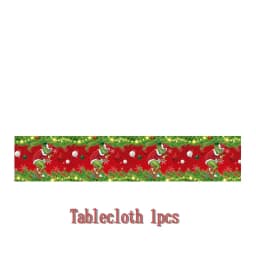 Christmas Grinch Birthday Party dinnerware Disposable Banner Cake Topper Hanging Flag Grinch Balloons Birthday Decoration set
