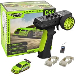 Turbo Racing 1:76 C66 Drift RC Car with Gyro 2.4G 5CH Radio Full Proportional Remote Control RTR Desktop Toys For Christmas Gift