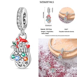 925 Sterling Silver Santa Claus Charms Bead Christmas House Dangle Pendant Fit Bangle Bracelet Necklace DIY Jewelry