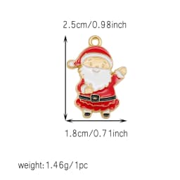 10/15/20Pcs Enamel Christmas Charms Metal Snowman Santa Christmas Tree Pendant for Necklace Bracelet Making Jewelry DIY Supplies