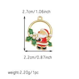 10/15/20Pcs Enamel Christmas Charms Metal Snowman Santa Christmas Tree Pendant for Necklace Bracelet Making Jewelry DIY Supplies
