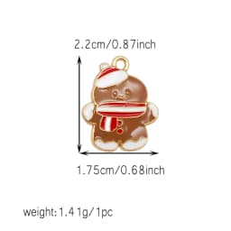 10/15/20Pcs Enamel Christmas Charms Metal Snowman Santa Christmas Tree Pendant for Necklace Bracelet Making Jewelry DIY Supplies