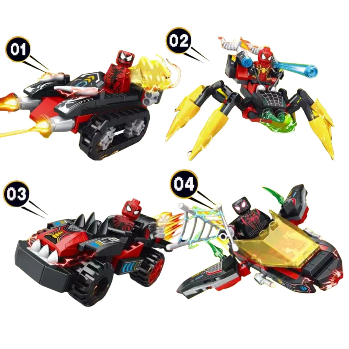 Blind Box Mini Building Blocks 9052 Figures Big Goblin Spiderman Iron Man Venom Captain Hawk Deadpool Armor Christmas Gifts Toy