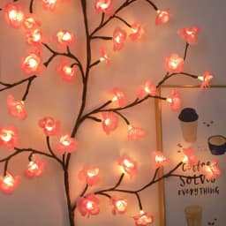 72/96 Leds Christmas Bulb Accessories Tree Lights Cherry Blossom Bendable Flower Branch Tree Wedding Decoration Willow Vine