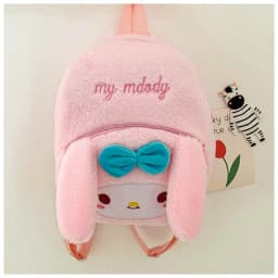 Sanrio Cartoon Lovely Hello Kitty Plush Backpack Cinnamoroll Kuromi Girl Heart Large Capacity My Melody Shoulders Bag Christmas