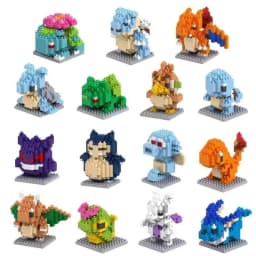 Pokémon Gengar Charmander Snorlax Squirtle Bulbasaur Particle Building Block Toy Mini Desktop Ornament Room Decoration Christmas