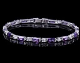 CWWZircons Fashion CZ Charm Lovely Red Green Blue Austrian Crystal Tennis Bracelets for Women Christmas New Year Gift CB087