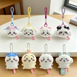 Hot Anime Genuine Chiikawa Hachiware Usagi Plush Dolls Keychains Small Pendant Bag Hangings Christmas Birthday Gifts