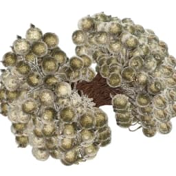Artificial Frosted Berry Mini Double Head Christmas Holly Red Gold Silver Berries DIY Wreath Xmas Party Table Decora Wholesale