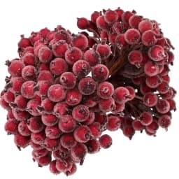 Artificial Frosted Berry Mini Double Head Christmas Holly Red Gold Silver Berries DIY Wreath Xmas Party Table Decora Wholesale