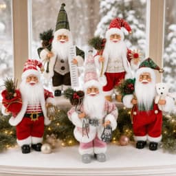 New Santa Claus Standing Figurine Christmas Decoration Window Display Ornament
