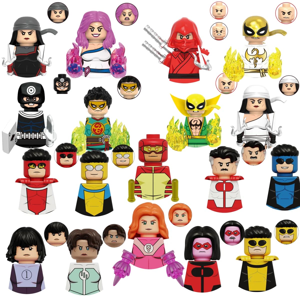 Blind Box Mini Building Blocks KDL857 Figures Big Goblin Spiderman Iron Man Venom Captain Hawk Deadpool Armor Christmas Gift Toy