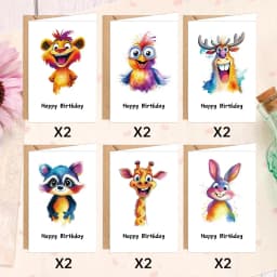 12 Cards with Envelopes, Suitable for Birthdays, Christmas, Friendship Day, Congratulations, Business,And Employee Appreciation