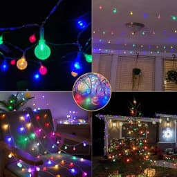 10/20/30/40Led Globe String Lights Fairy Lights Battery Operated String Lights Waterproof For Party Patio Garden Christmas Decor