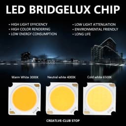 5pcs 10W 20W 30W 40W 50W Bridgelux LED Chip DC30-33V For Flood Light Spotlight Diy Lighting Cold White Warm White Neutral White