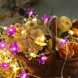 1pc 10M 80LED Cherry Blossom Flower String Lights With 8 Lighting Modes USB Powered for Home Garden Party Festival Decoration
