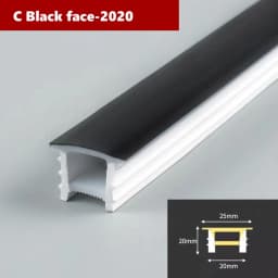 Black Flexible LED Silicone Neon Tube Waterproof Silica Gel Ribbon Rope Strip Light Living Room Decor Linear Lamp 1616 2020 3020