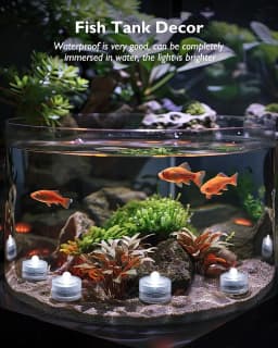 Waterproof LED Tea Light Candle Battery Powered Underwater Decorative Lamp for Party Wedding Atmosphere Lighting