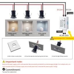 Mini Downlight LED 12V 1W Recessed Small Spot Light Ceiling Kitchen Room Stair Indoor Led Spotlight with Transformer AC110-220V