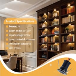 Mini Downlight LED 12V 1W Recessed Small Spot Light Ceiling Kitchen Room Stair Indoor Led Spotlight with Transformer AC110-220V