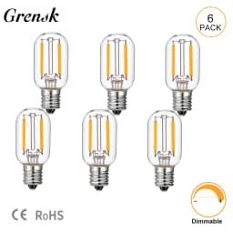 Grensk DC 12V 24V Tubular Bulbs Low Voltage T22 1W Led Filament Bulb E12 Candelabra Base LED Lamp RV Locomotive Room Lights