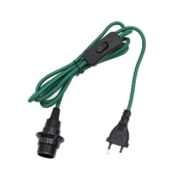 AC 220V European Plug Power Cords Fabric Braided Cable With Switch E14 Screw Bulb Lamp Holder for DIY Hanging Light Table Lamp