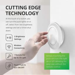 1/2/4/8/10 Super Bright LED Under Cabinet Light Wireless Remote Control Dimmable Wardrobe Night Lamp Home Bedroom Closet Kitchen