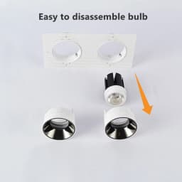 5pcs Trimless Plastering LED Downlight Bracket Adjustable Recessed Ceiling Spotlight Frame Socket GU10/MR16 Lamp Holder Fitting