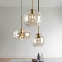 Nordic LED Glass Chandelier Single Multi Head Dining Room Pendant Light Living Room Bedroom Cafe Stairway Home Decoration Lustre